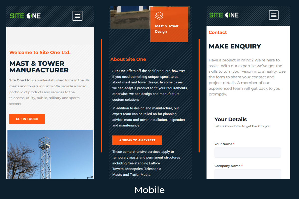 Site One solutions mobile