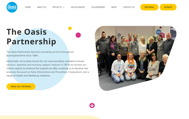 Oasis Partnership website