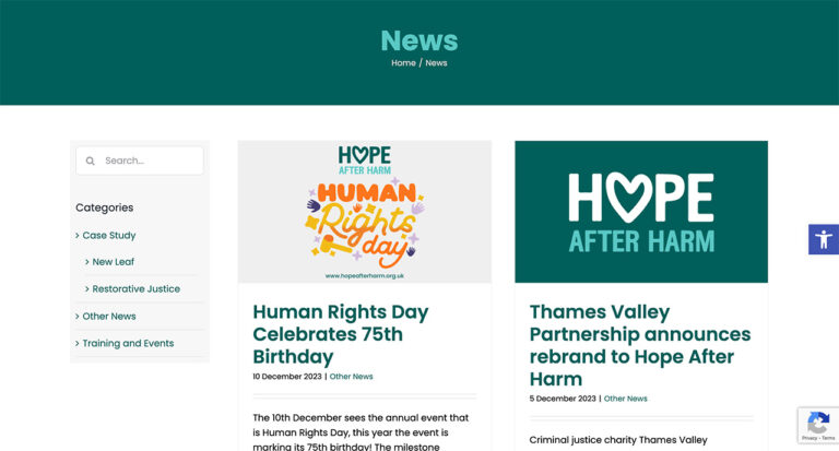 HAH 02 1 Hope After Harm - Website Rebrand - Charity Website Framework Digital